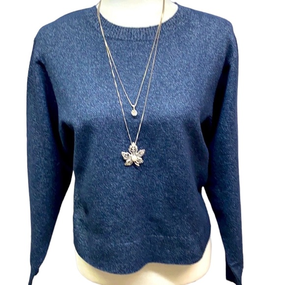 7 For All Mankind Blue Sweater - Picture 1 of 5